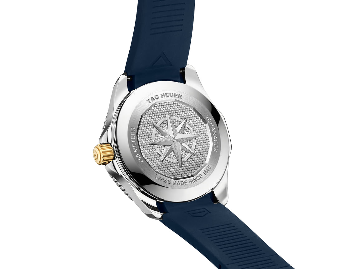 Глухая задняя крышка часов TAG Heuer Aquaracer Professional 200 Steel & Gold