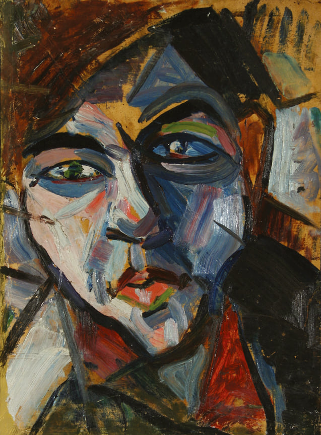 Неизвестный художник. Мужской портрет. 1900–1920-е. Омский государственный историко-краеведческий музей. Внизу холста надпись «Н. Мамонтов». 