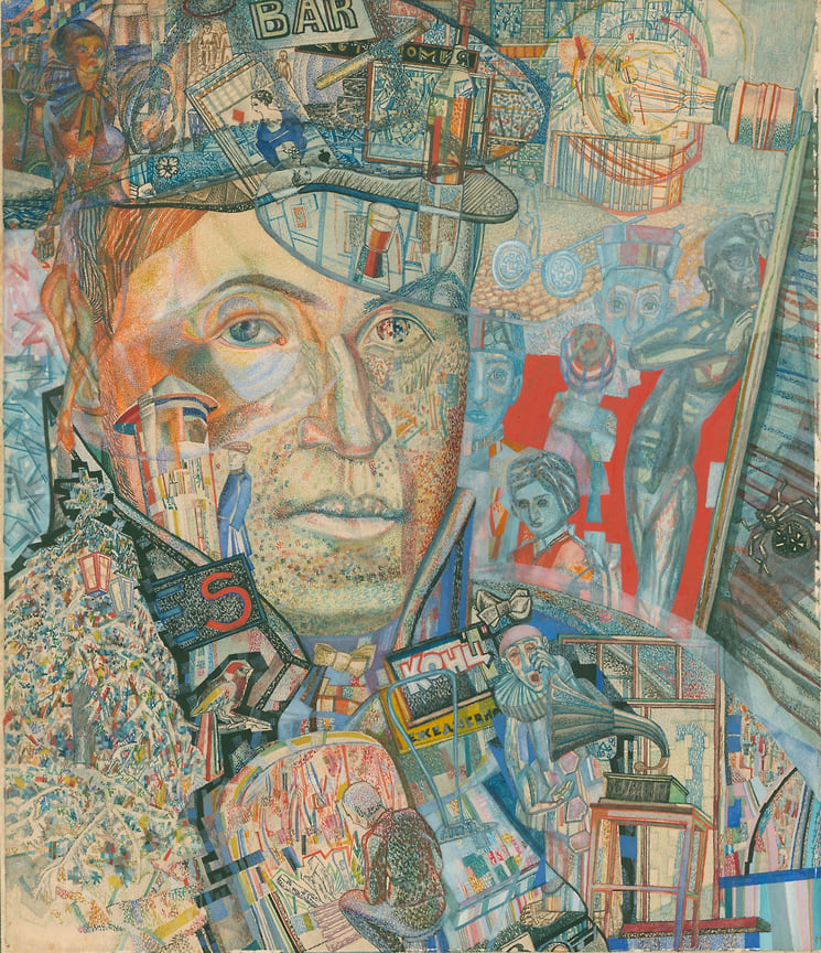 Автор неизвестен (школа Павла Филонова). Автопортрет. До 1930. Галеев Галерея, Москва 