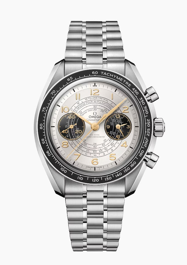 Часы Speedmaster Chronoscope, 43 мм, нержавеющая сталь 