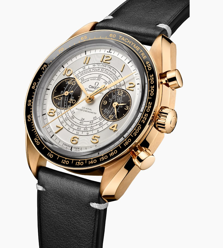 Часы Speedmaster Chronoscope Moonshine, 43 мм, желтое золото 