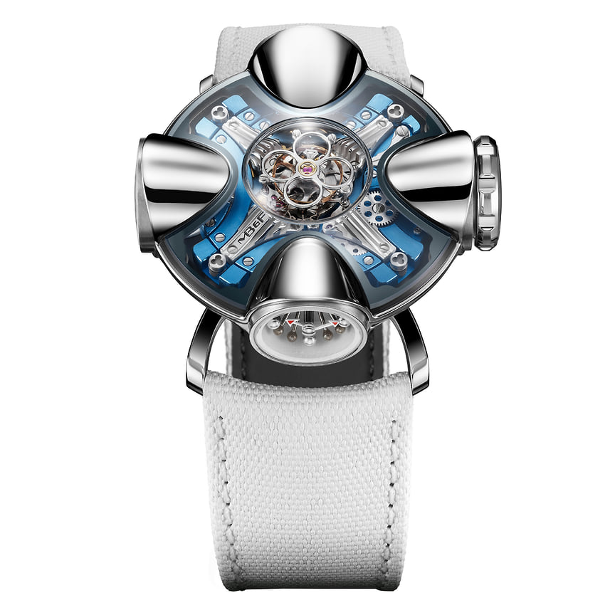 MB&F HM11 Architect, корпус 42 мм из титана, механизм с ручным заводом, турбийоном и указателем запаса хода, номинация Mechanical Exception, 214 тыс. 