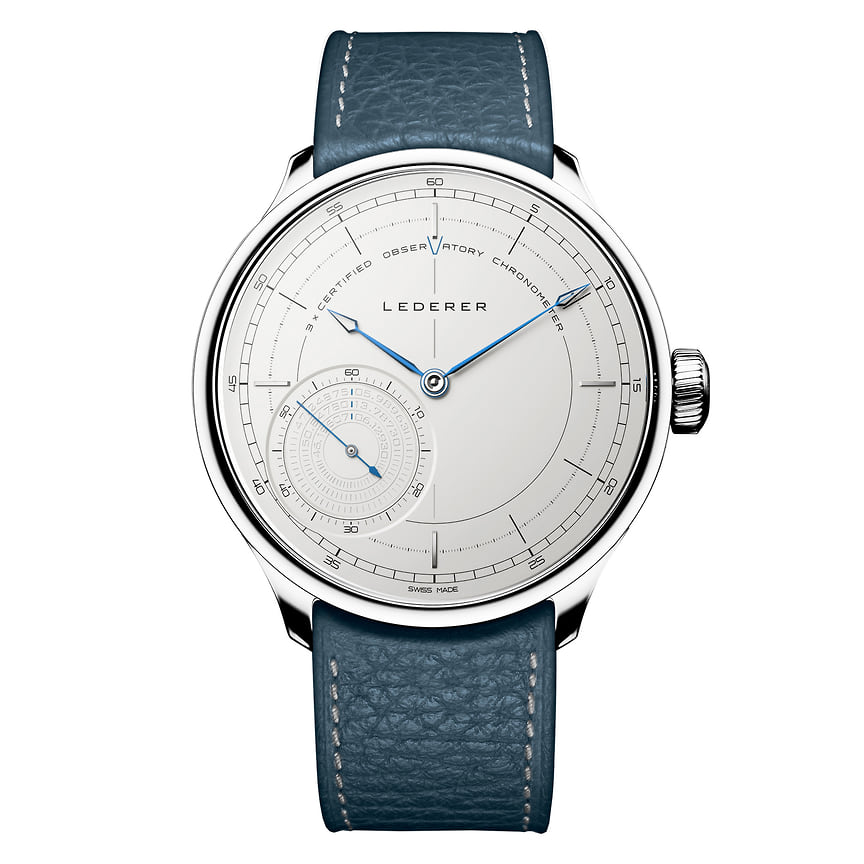 Bernhard Lederer 3 Times Certified Observatory Chronometer, корпус 44 мм из стали, механизм с ручным заводом и тройной (Безансон-Гласхютте-Женева) сертификацией хронометрической точности, номинация Time Only, 156,6 тыс. 