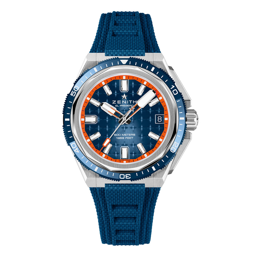 Zenith Defy Extreme Diver, герметичный до 600 м корпус 42,5 мм из титана, высокочастотный автоматический механизм, номинация «Спортивные часы», 10,9 тыс. 