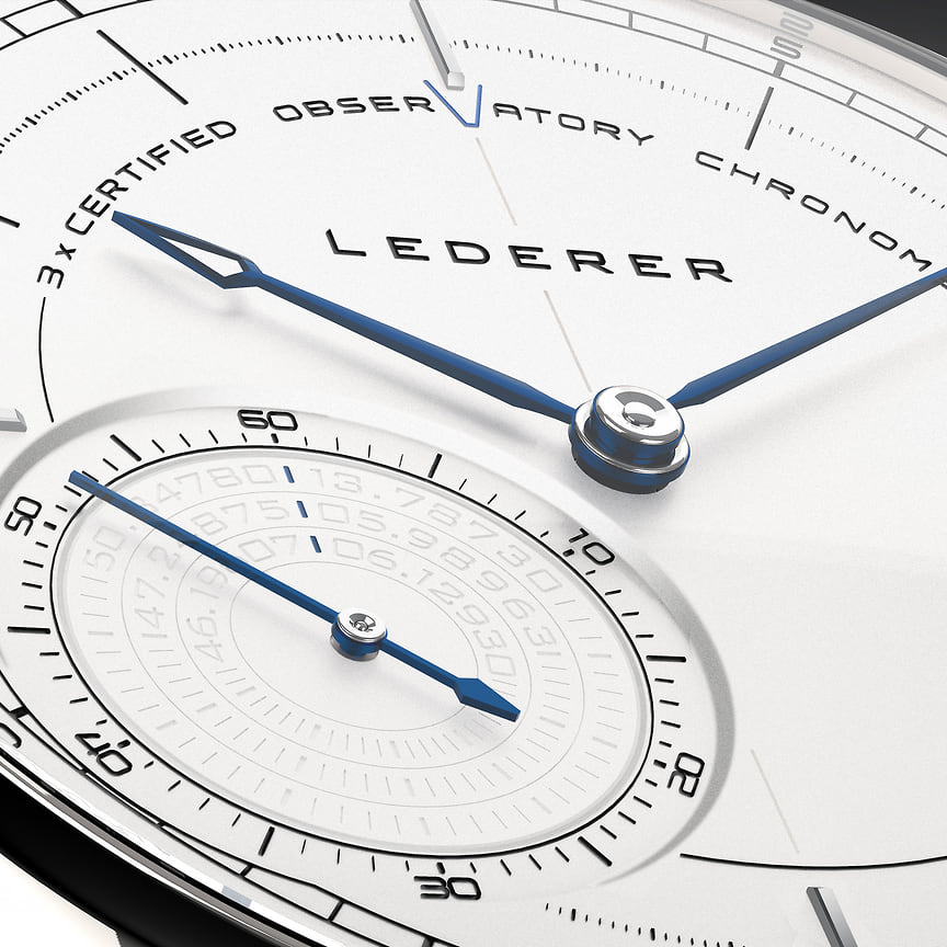 Циферблат часов Bernhard Lederer 3 Times Certified Observatory Chronometer