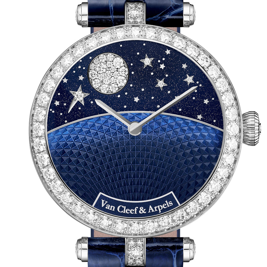 Номинация «Женские часы»: Van Cleef & Arpels Lady Jour Nuit, автоматический механизм, корпус из белого золота, бриллианты, CHF 86,5 тыс.