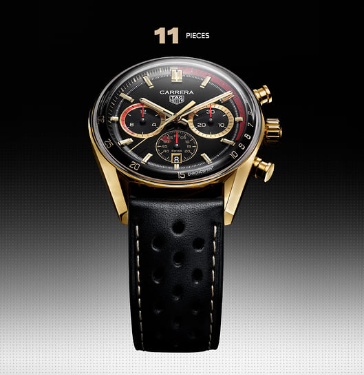 Золотые часы TAG Heuer Carrera Chronosprint X Porsche Rallye 