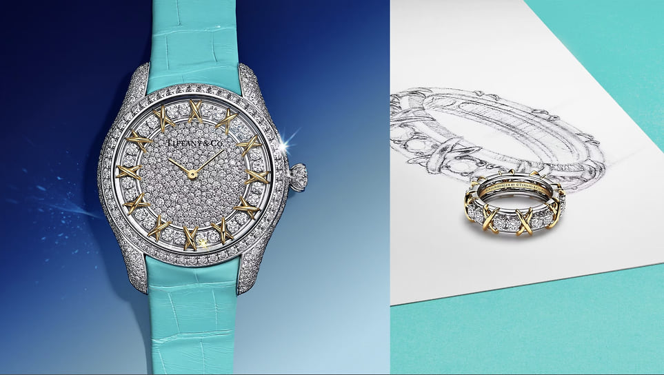 Часы Tiffany & Co. Twenty Four Stone и кольцо Tiffany & Co. Sixteen Stone