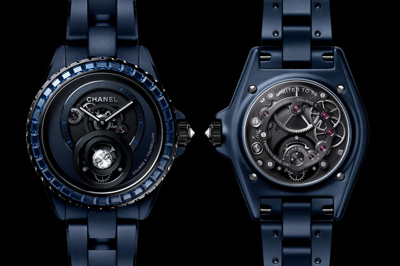Часы Chanel J12 Bleu Diamond Tourbillon