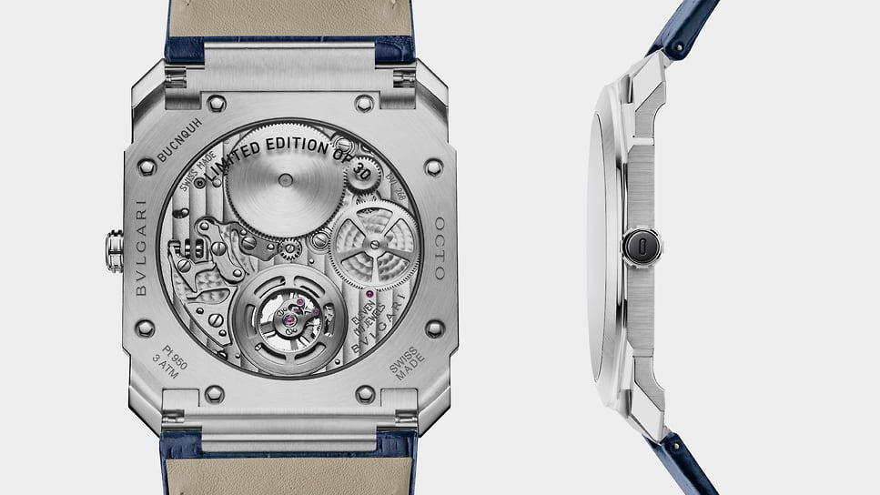 Внутренняя сторона часов Bvlgari Octo Finissimo Marble Tourbillon 