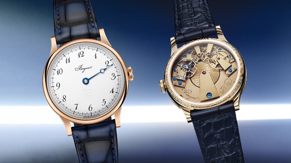 Breguet Classique Souscription 2025 (номинация «Иконические часы»): однострелочник с механизмом с ручным заводом; корпус 40 мм — розовое золото; цена — 45 тыс. (здесь и далее — в швейцарских франках)