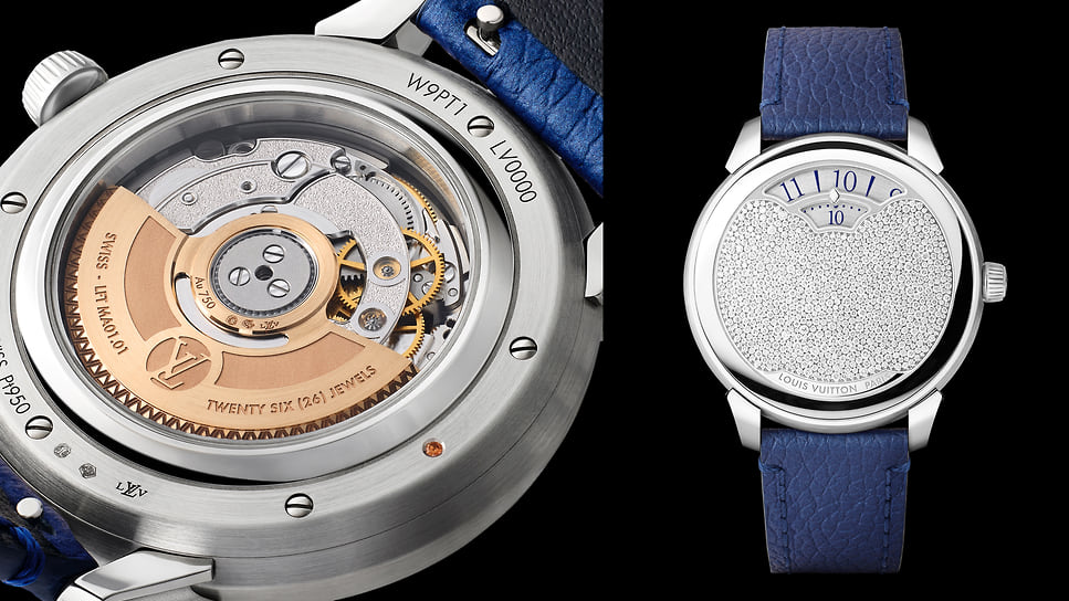 Louis Vuitton Tambour Convergence (номинация «Женские часы»): «прыгающий» указатель часов и дисковый индикатор минут, автоматический механизм; корпус 37 мм — платина; цена — 59 тыс.