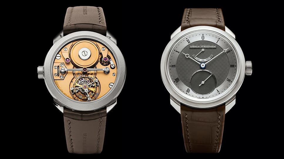 Urban Jurgensen UJ-1 Tourbillon Remontoire d'Egalite (номинация «Часы с турбийоном»): механизм со скрытым турбийоном, ремонтуаром постоянной силы, индикатором запаса хода и ручным заводом; корпус 39,5 мм – платина; цена – 398 тыс., лимитированная 50 экз. серия