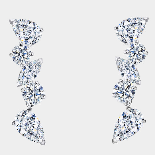 Серьги Balance, белое золото, бриллианты, Alrosa Diamonds, 10 733 300 руб.