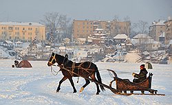 В Сатке неплохо работает транспорт, в том числе гужевой
