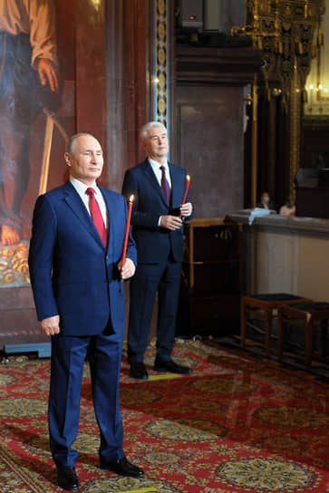 Президент России Владимир Путин и мэр Москвы Сергей Собянин 