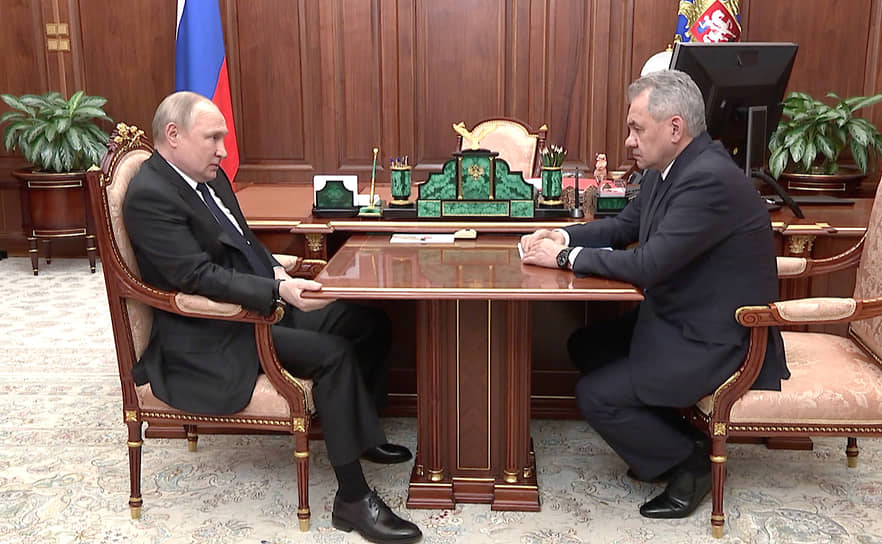 Встреча Владимира Путина с Сергеем Шойгу 