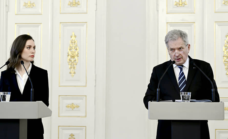 Премьер-министр Финляндии Санна Марин и президент Саули Ниинистё