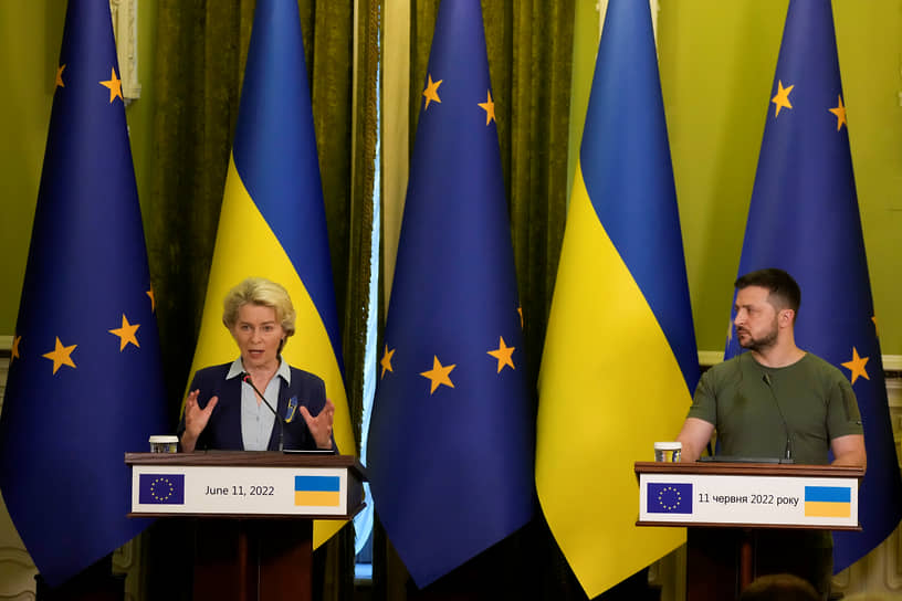 Урсула фон дер Ляйен с Владимиром Зеленским