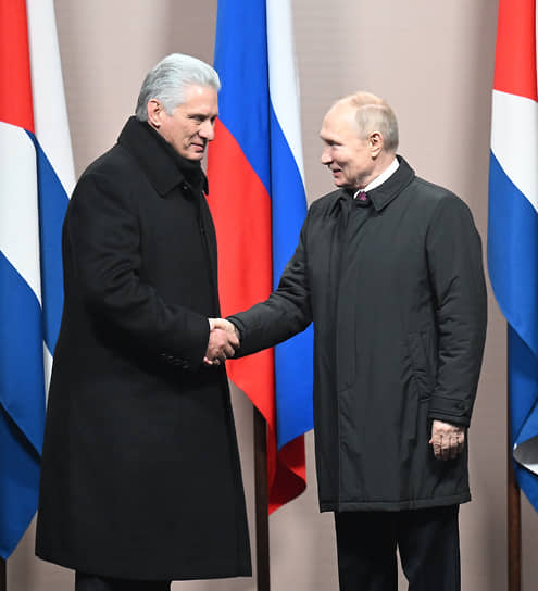 Мигель Диас-Канель Бермудес и Владимир Путин  