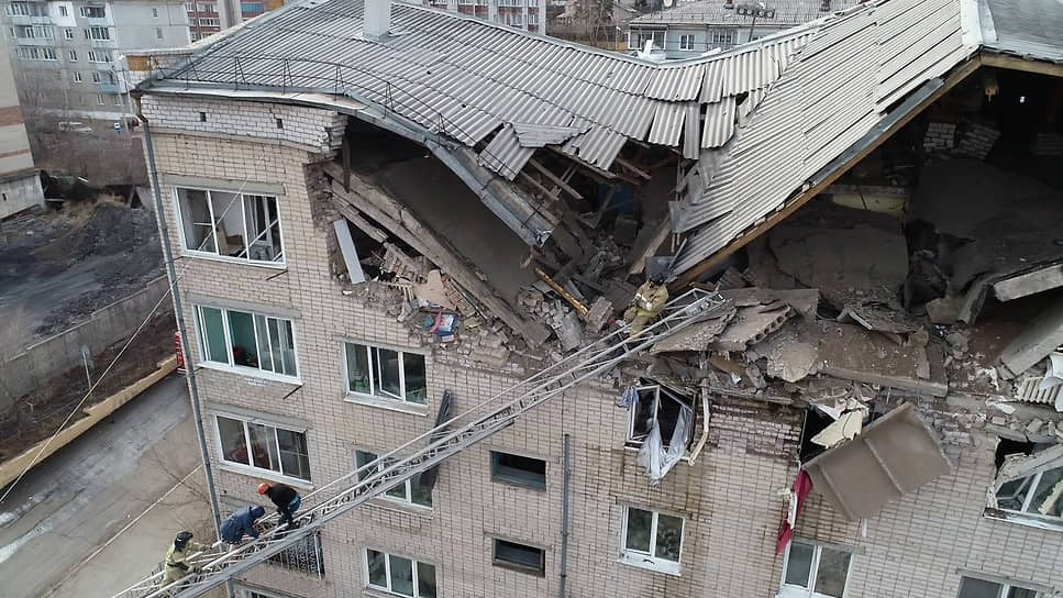 Пострадавший от взрыва газа дом 