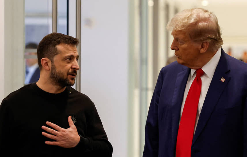 Дональд Трамп и Владимир Зеленский во время встречи