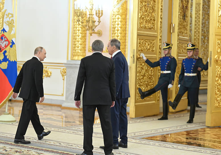Владимир Путин, Юрий Ушаков и Сергей Лавров