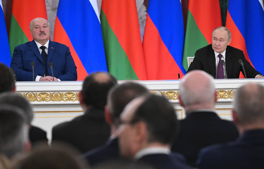 Александр Лукашенко и Владимир Путин 