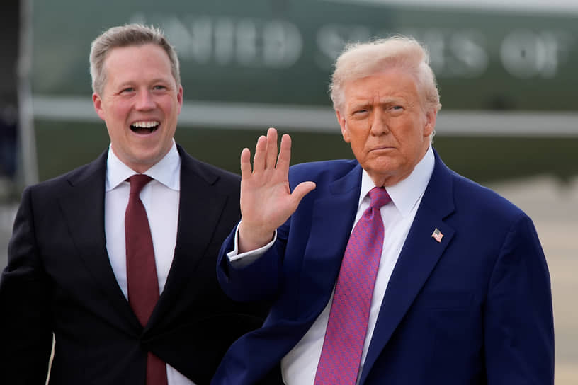 Дэн Дрисколл (слева) и президент Дональд Трамп (июнь 2025 года)