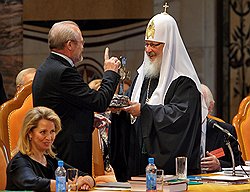 Светлана Медведева, Владимир Хотиненко и патриарх Кирилл — всех объединяет уверенность, что религия поможет культурному возрождению