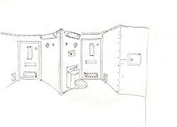 Камера Виктора Бута в двух ракурсах. Эти и следующие рисунки в распоряжение "Огонька" передала его жена Алла 