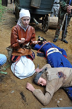 У Василисы Кожиной (Светлана Ходченкова, на фото), по замыслу создателей фильма, "в горниле войны появится возможность стать собой"
