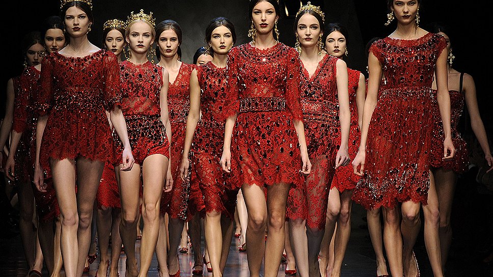 Зимняя коллекция D&G сезона 2013/2014 года на миланской неделе моды
