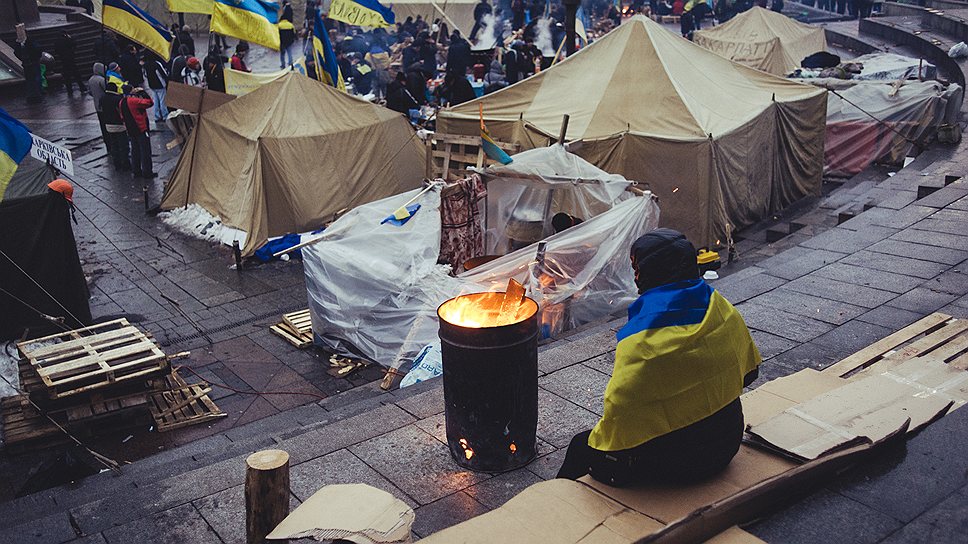 Протестующие думают, что примерно так и выглядела Запорожская сечь  