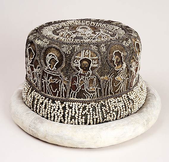 Шапка архиерейская. Мастерские Кремля, 1595; ткань — Италия, XVI век