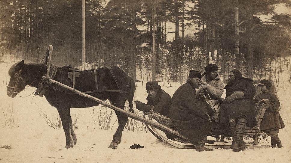 Вильям Каррик. "Группа крестьян в санях".