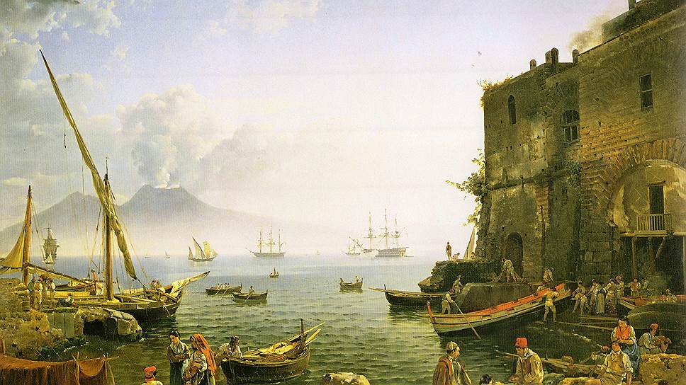 C. Щедрин. Вид Неаполя. Набережная Санта-Лючия. 1829 год