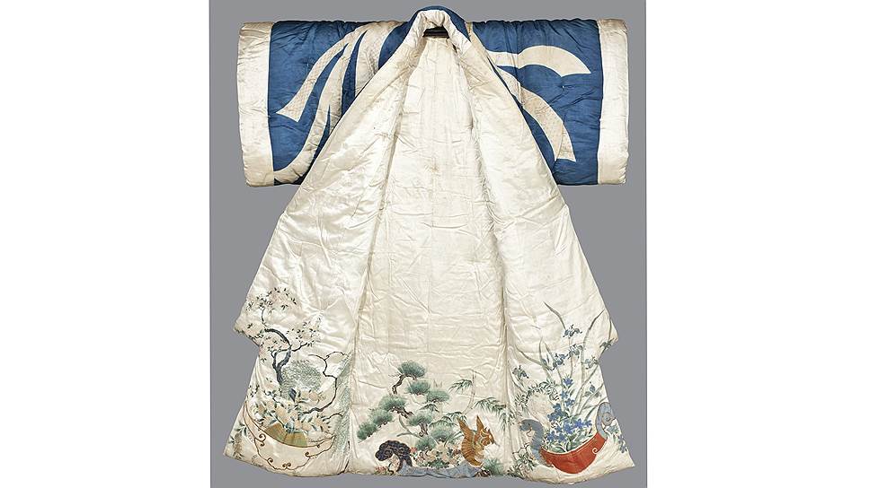 Кимоно для сна из шелкового и узорного атласа (1780-1830)