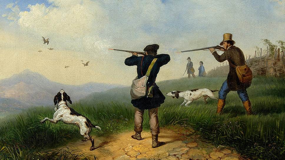 Петр Солдаткин. "На охоте". 1848