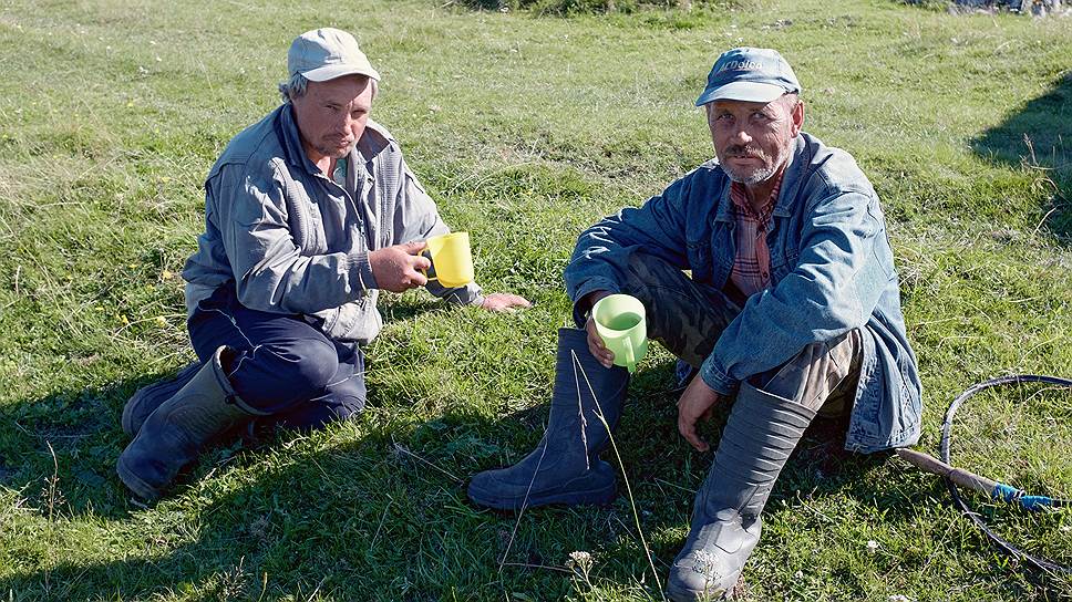 Пастухи-карелы Николай и Владимир знают немало слов на карельском 