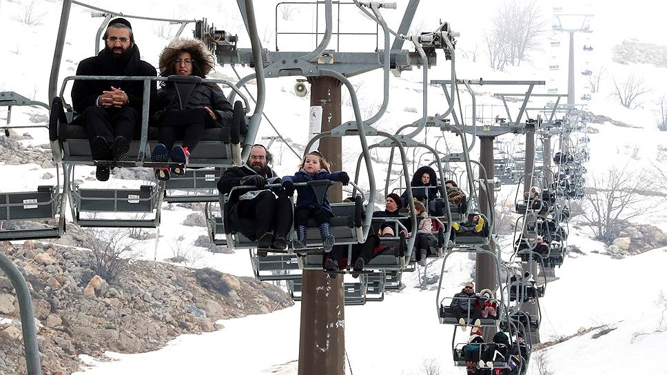 Подъемник на горе Хермон. Здесь — единственный горнолыжный курорт Израиля