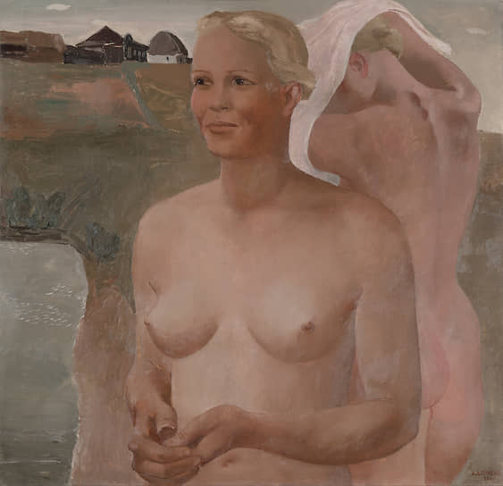Александр Дейнека. «Купающиеся девушки». 1933 год 