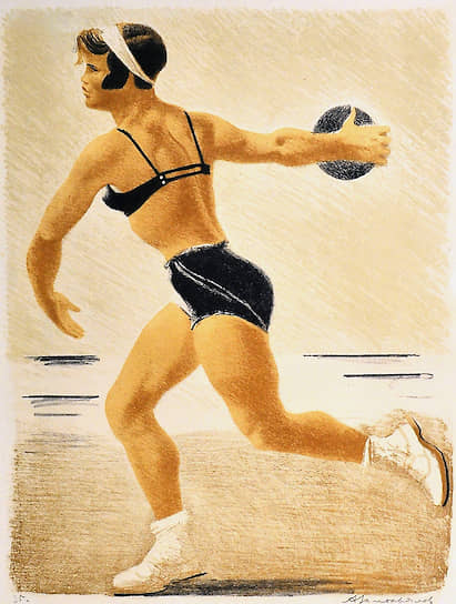 Александр Самохвалов. «Метательница диска». 1930-е годы 