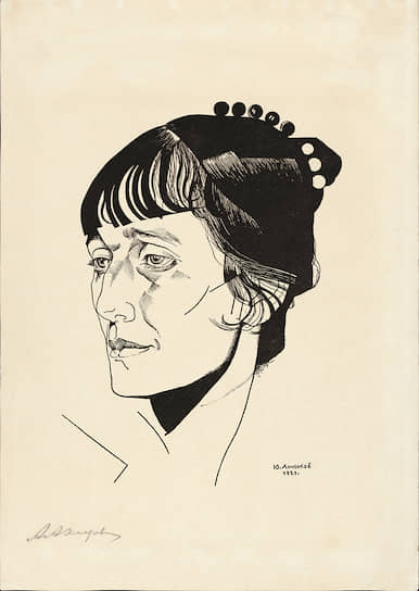 Портрет А.А. Ахматовой. 1921 год. Музей истории российской литературы им. В.И. Даля 