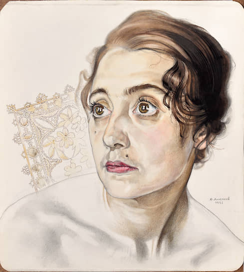 Портрет В.И. Мотылевой. 1921 год. Театральный музей им. А.А. Бахрушина 