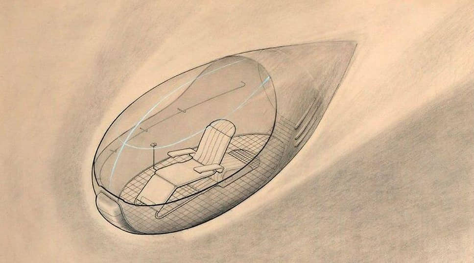 «Летающий город» Георгия Крутикова. Фрагмент. 1928 год. Государственный музей архитектуры им. А.В. Щусева