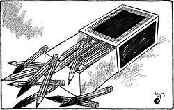 Злые карандаши - страшнее пистолета