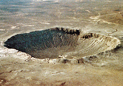 Кратер Аризонского метеорита, который стал причиной гибели динозавров