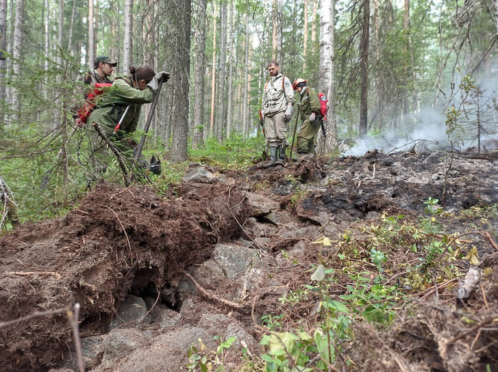 Пожар в заповеднике "Денежкин камень" 