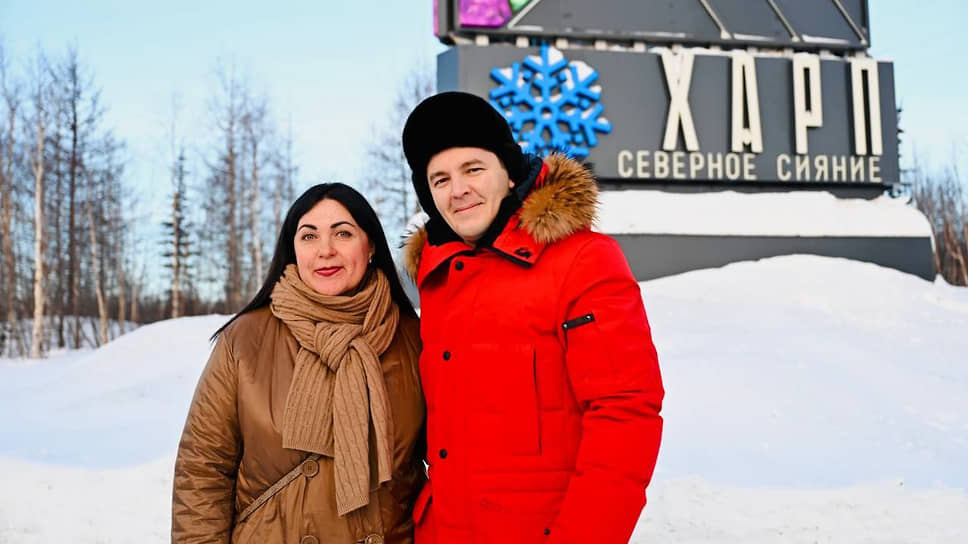 Глава Лабытнанги Марина Трескова и губернатор ЯНАО Дмитрий Артюхов 